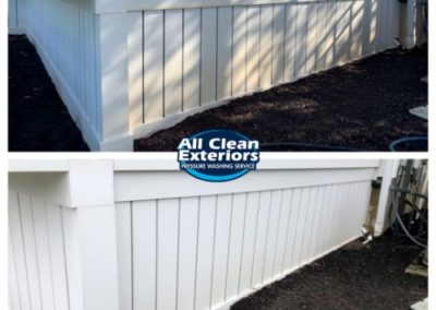 before and after power washing of Azek deck in Monmouth Beach, NJ