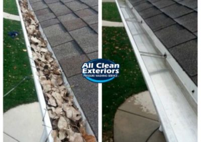 before and after gutter cleaning leaves in Wall Twp, NJ