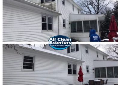 before and after power washing of vinyl siding in Monmouth County, NJ