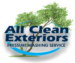 All Clean Exteriors Power Washing Logo with Tree