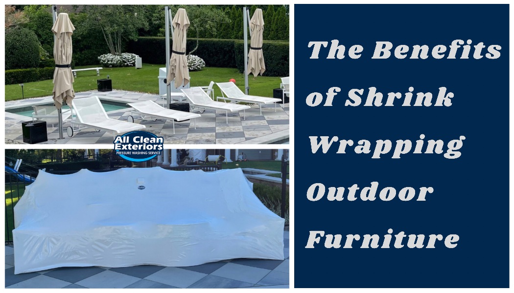 Shrink wrapping outdoor furniture